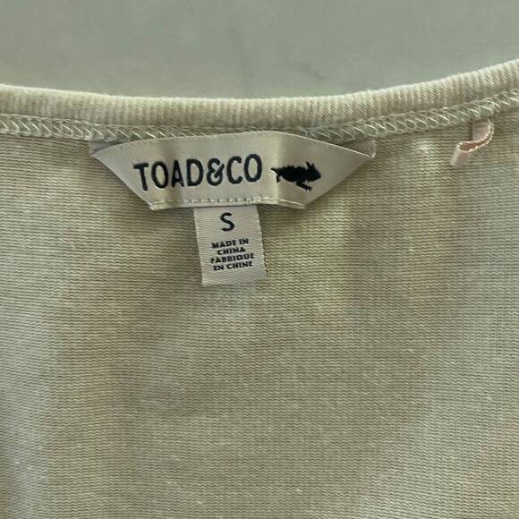 Toad&Co Piru Henley Tank Top in a light oat or salt color Women's Size Small - Picture 2 of 5